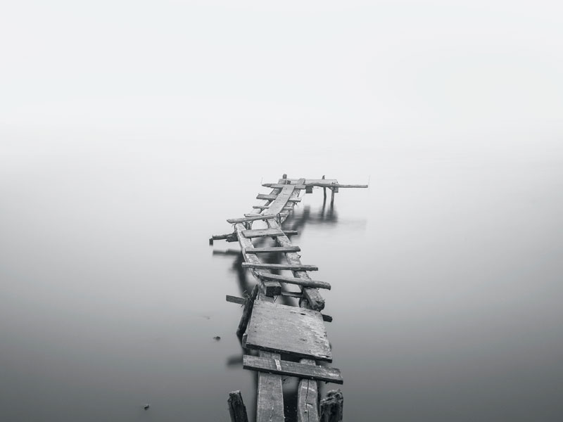 Monochrome Crooked Jetty